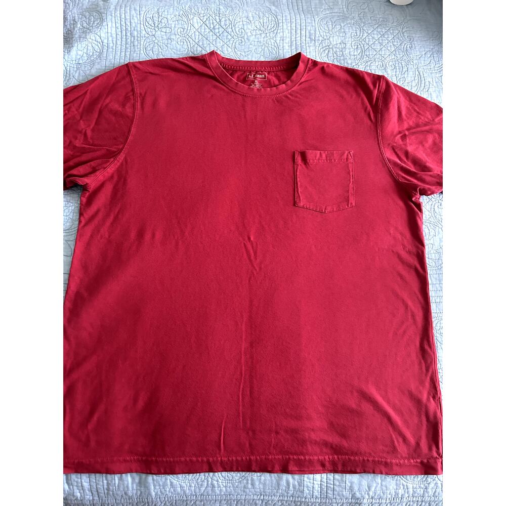 Men L.L. Bean Pocket Tee Red Size XL Pre Owned